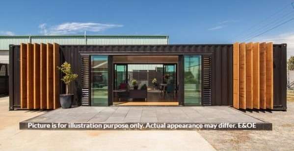 Parkview modular home exterior — 1-bedroom open plan